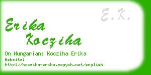 erika kocziha business card